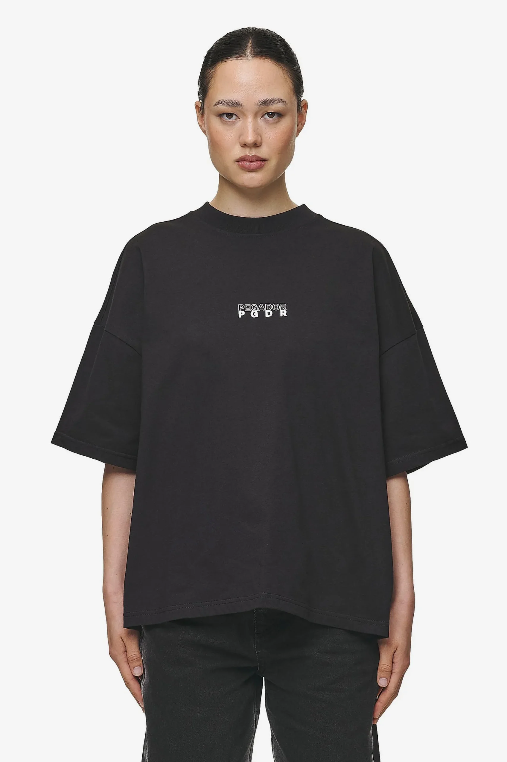 Pegador Nisa Heavy Oversized Tee Washed Black