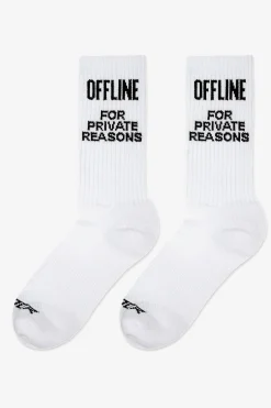 Pegador Offline Socks White Black