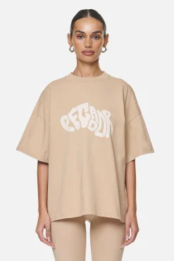 Pegador Paluma Heavy Oversized Tee Washed Safari Sand