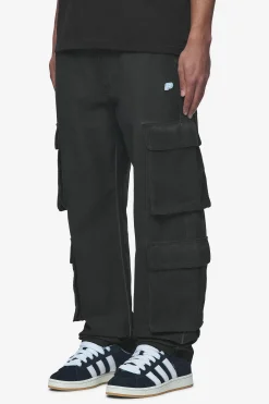 Pegador Preto Wide Cargo Pants Dyed Black