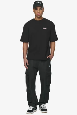 Pegador Preto Wide Cargo Pants Dyed Black