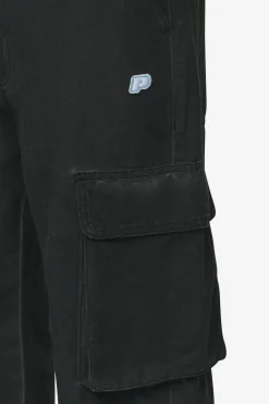 Pegador Preto Wide Cargo Pants Dyed Black