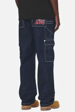 Pegador Renton Loose Jeans Dark Blue