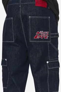 Pegador Renton Loose Jeans Dark Blue