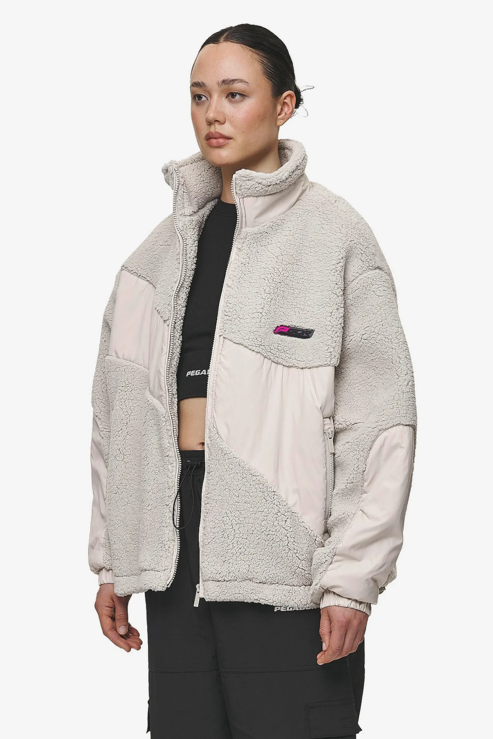 Pegador Risa Teddy Fabric Mix Jacket