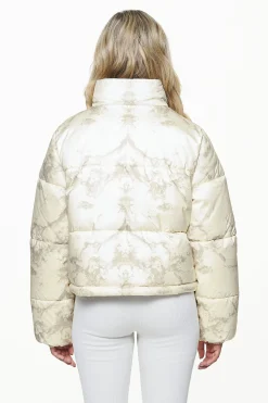 Pegador Royal Marble Puffer Jacket Bone White Fossil Taupe