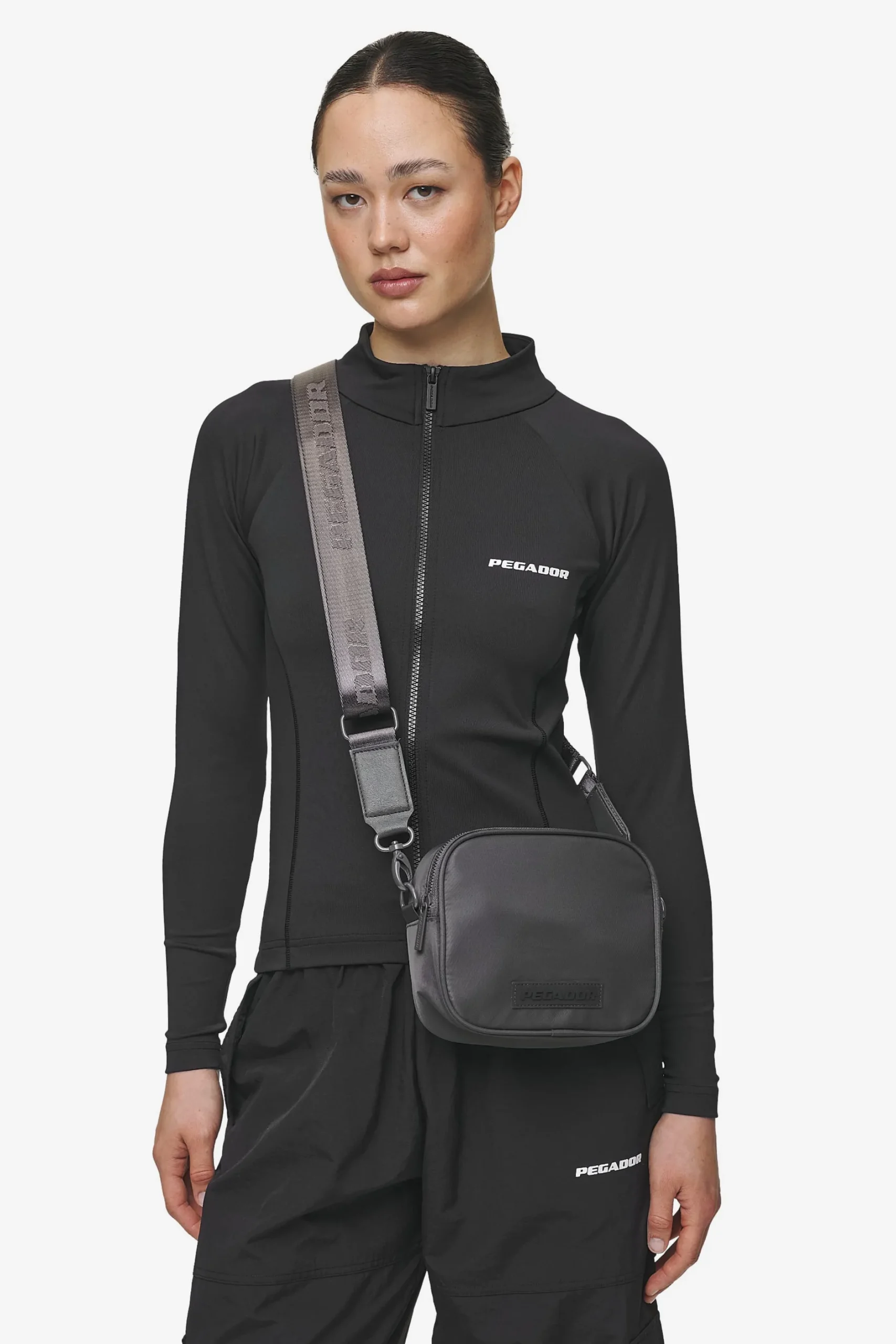 Pegador Rubber Logo Patch Nylon Shoulder Strap Bag