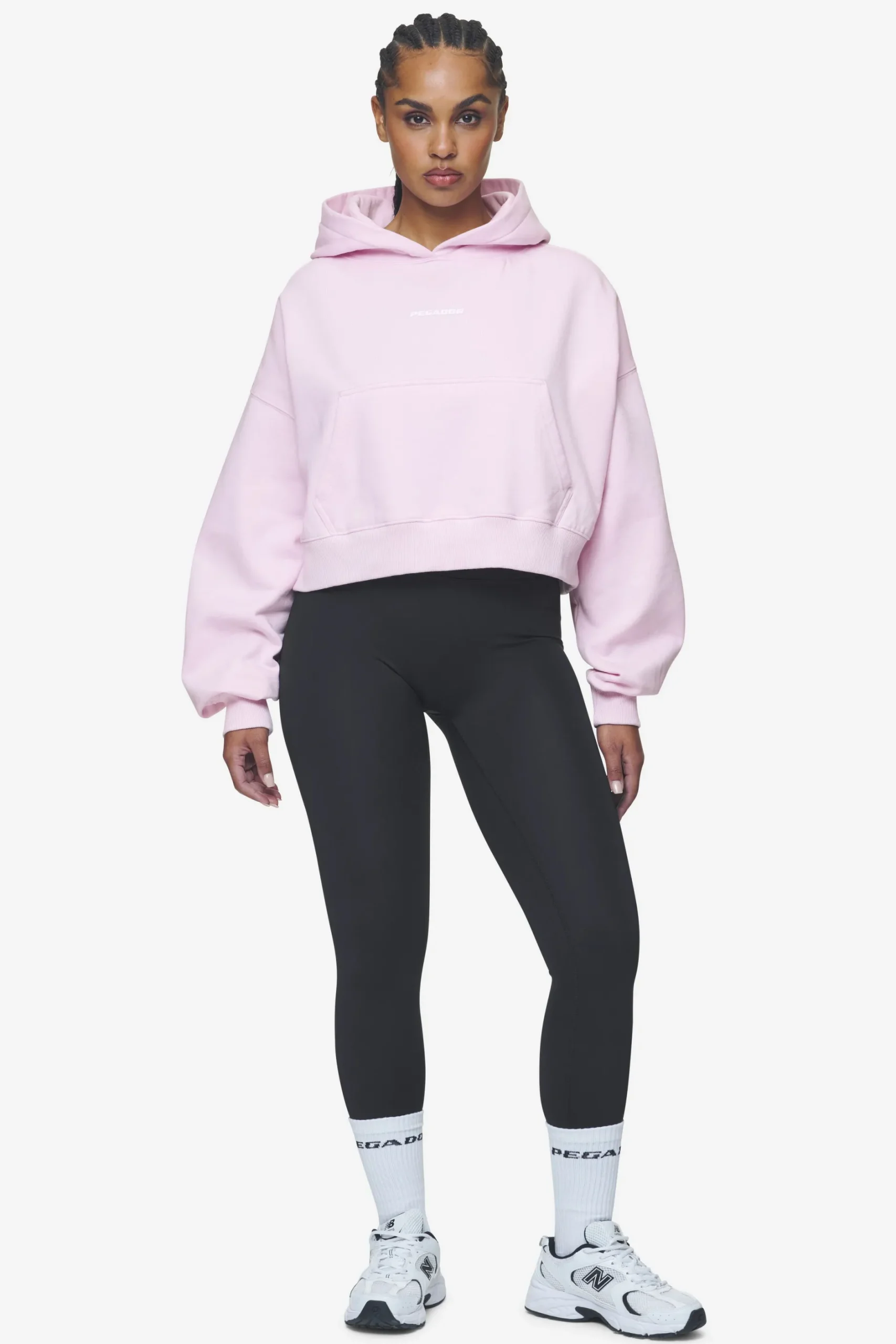 Pegador Salita Oversized Cropped Hoodie White Gum