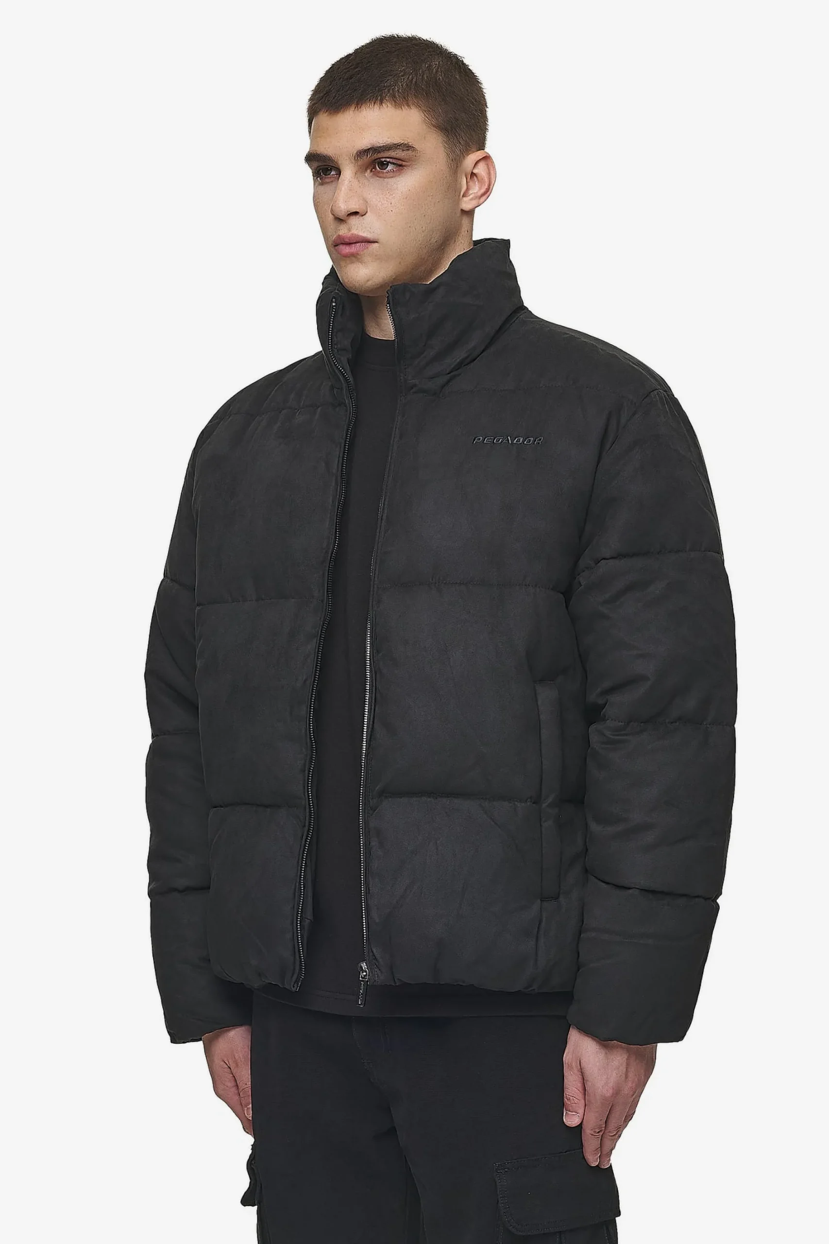 Pegador Sidan Velour Puffer Jacket Black