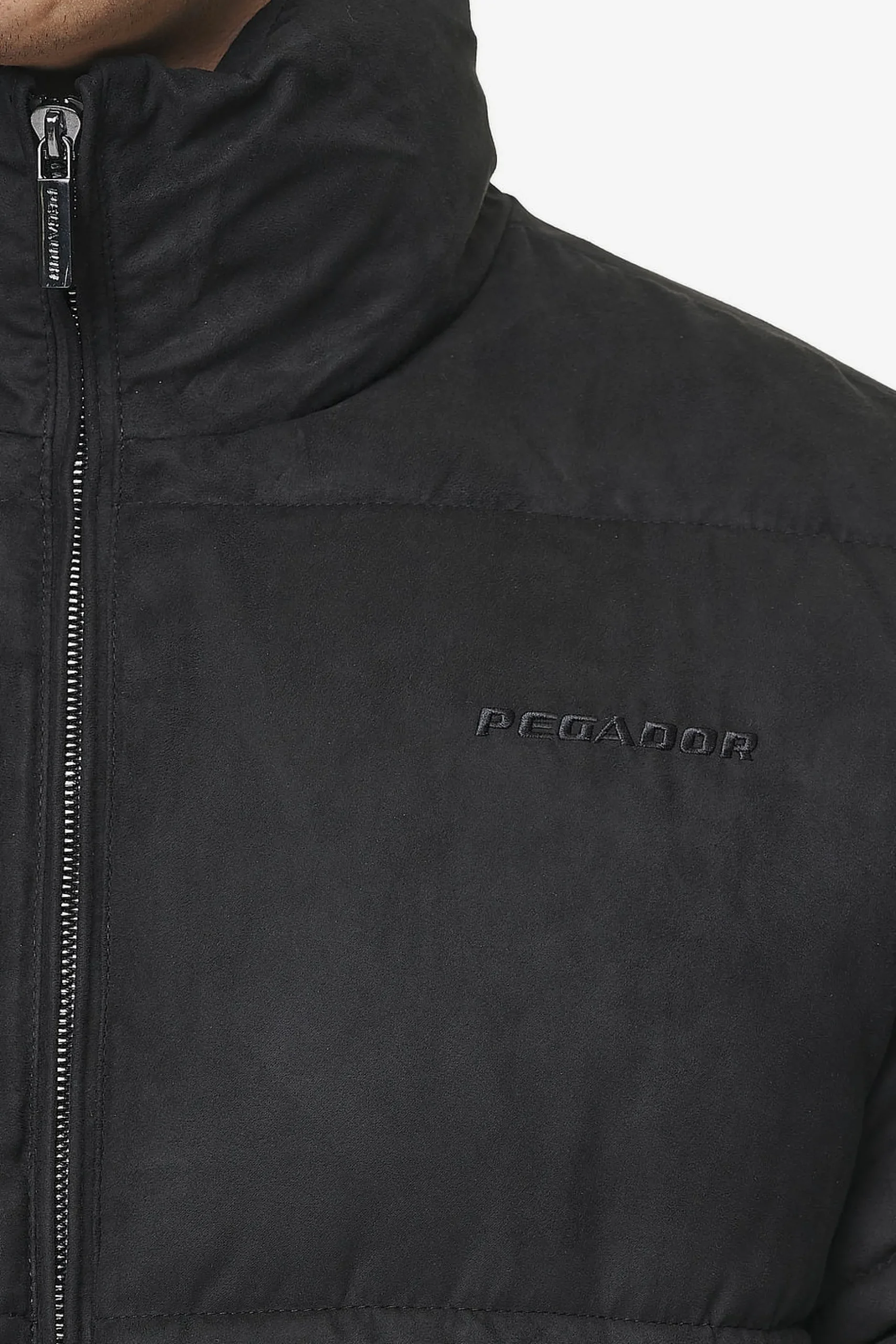 Pegador Sidan Velour Puffer Jacket Black