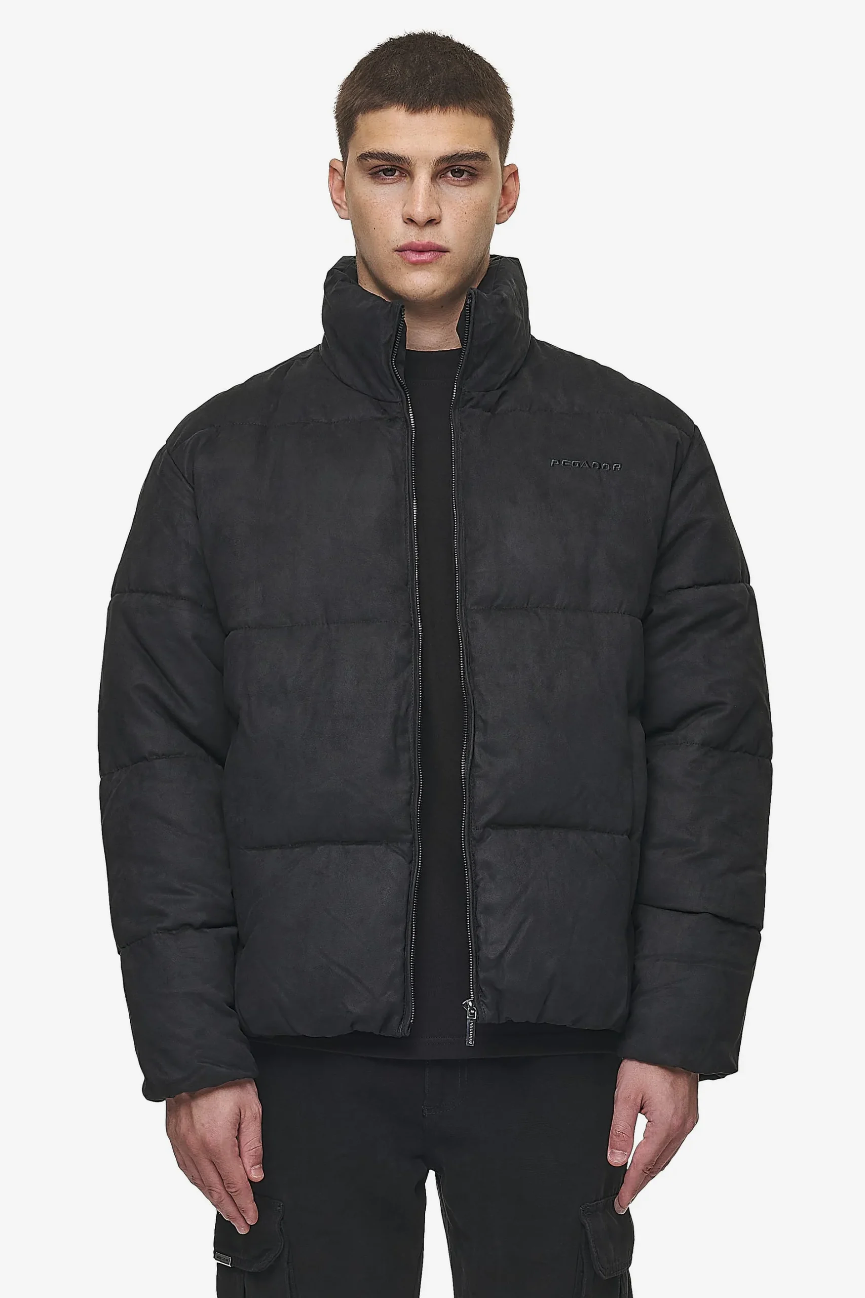 Pegador Sidan Velour Puffer Jacket Black
