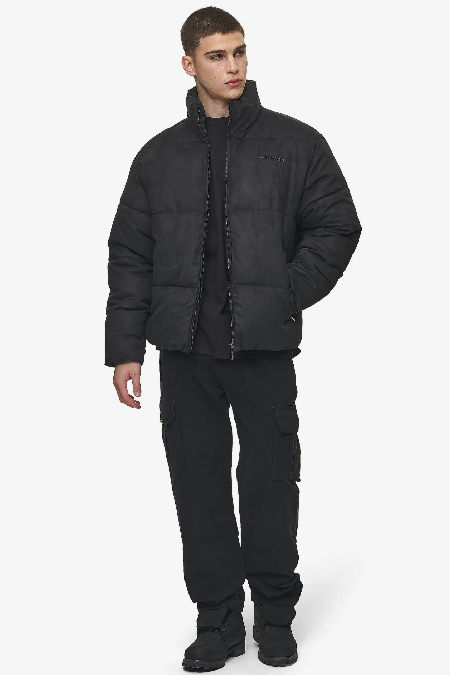 Pegador Sidan Velour Puffer Jacket Black