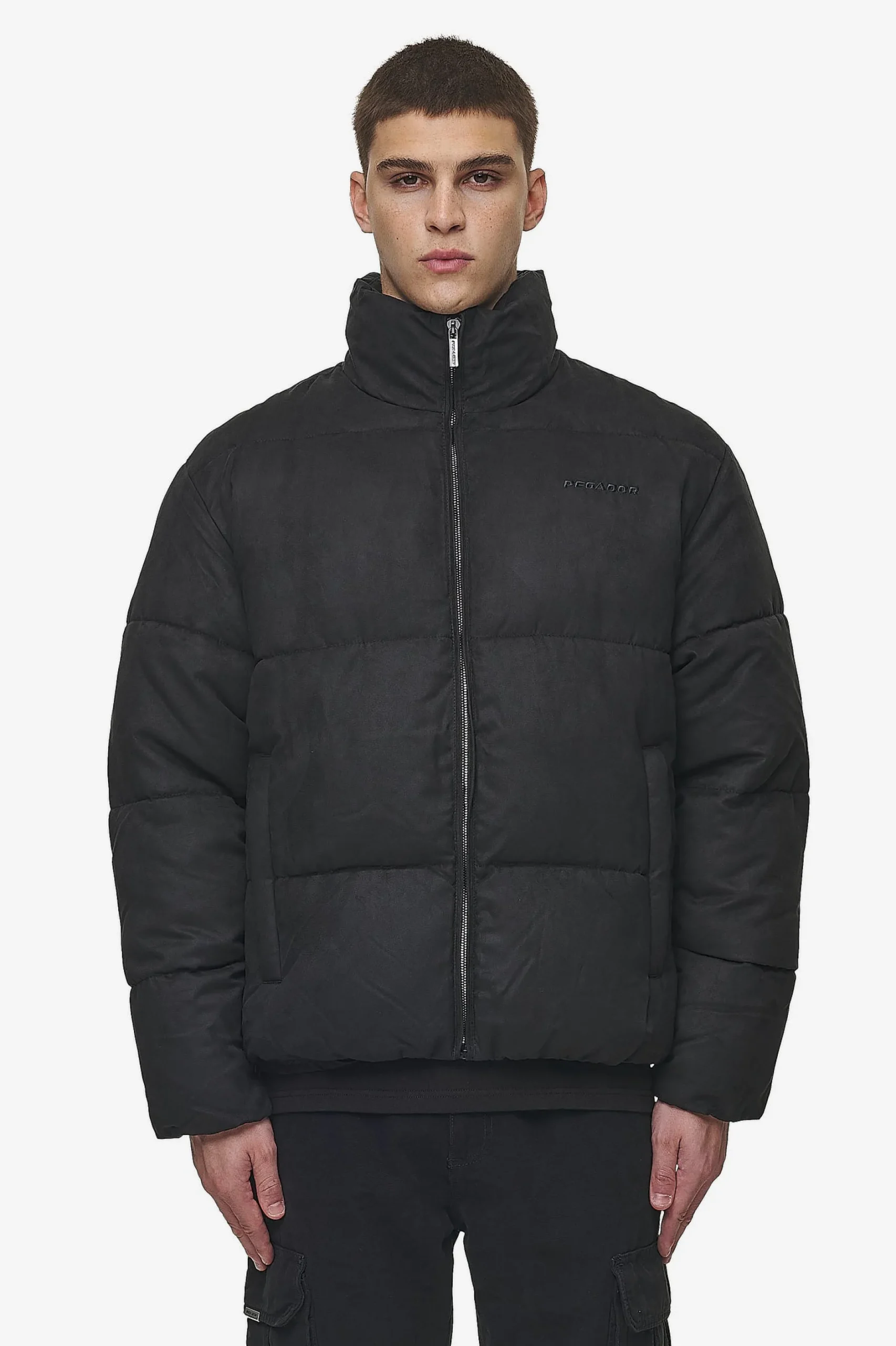 Pegador Sidan Velour Puffer Jacket Black