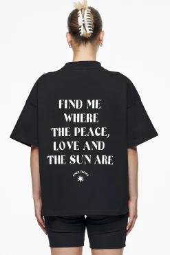 Pegador Siena Heavy Oversized Tee Washed Vintage Black