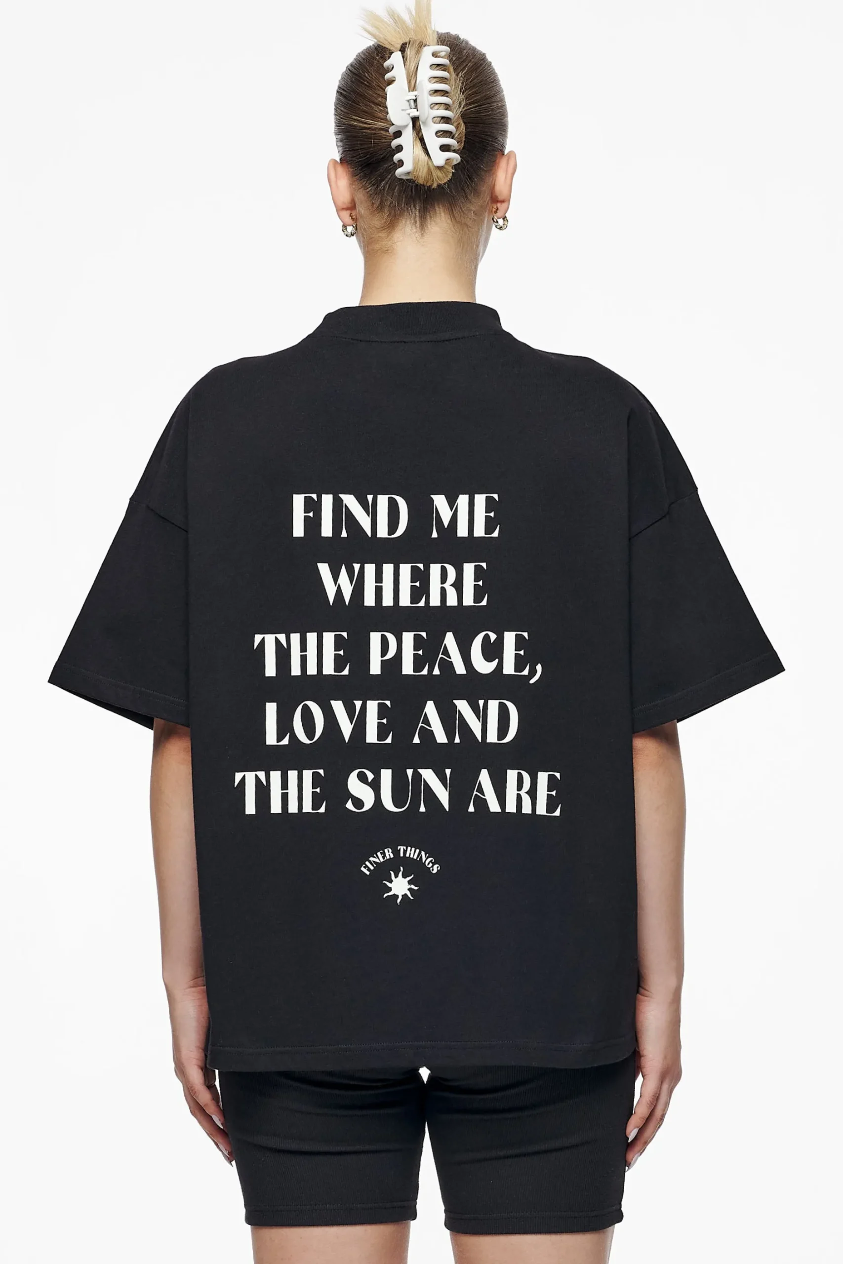 Pegador Siena Heavy Oversized Tee Washed Vintage Black