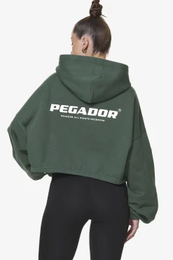Pegador Skei Logo Oversized Cropped Hoodie