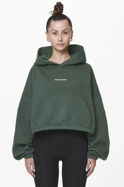 Pegador Skei Logo Oversized Cropped Hoodie