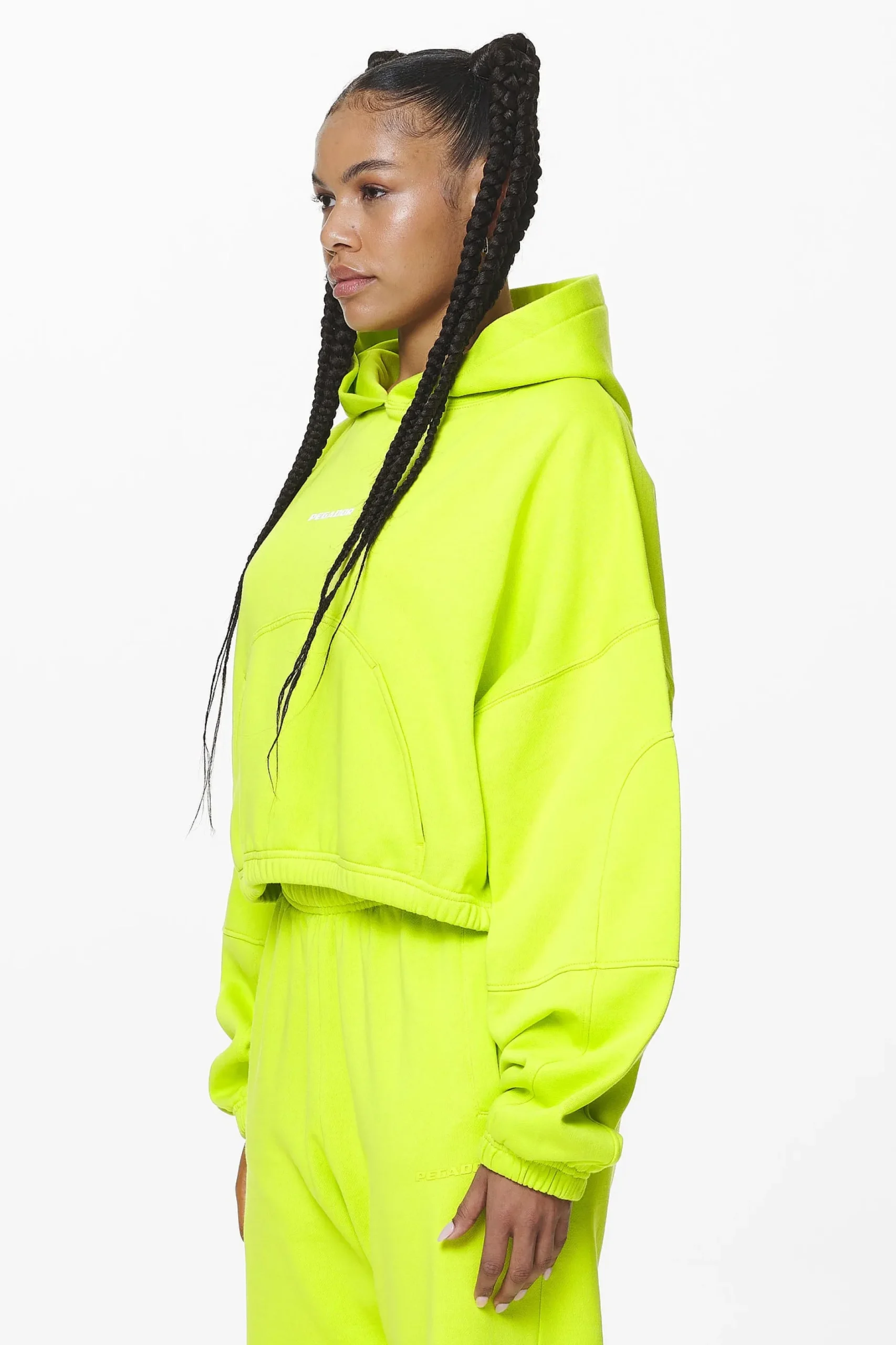 Pegador Skei Logo Oversized Cropped Hoodie
