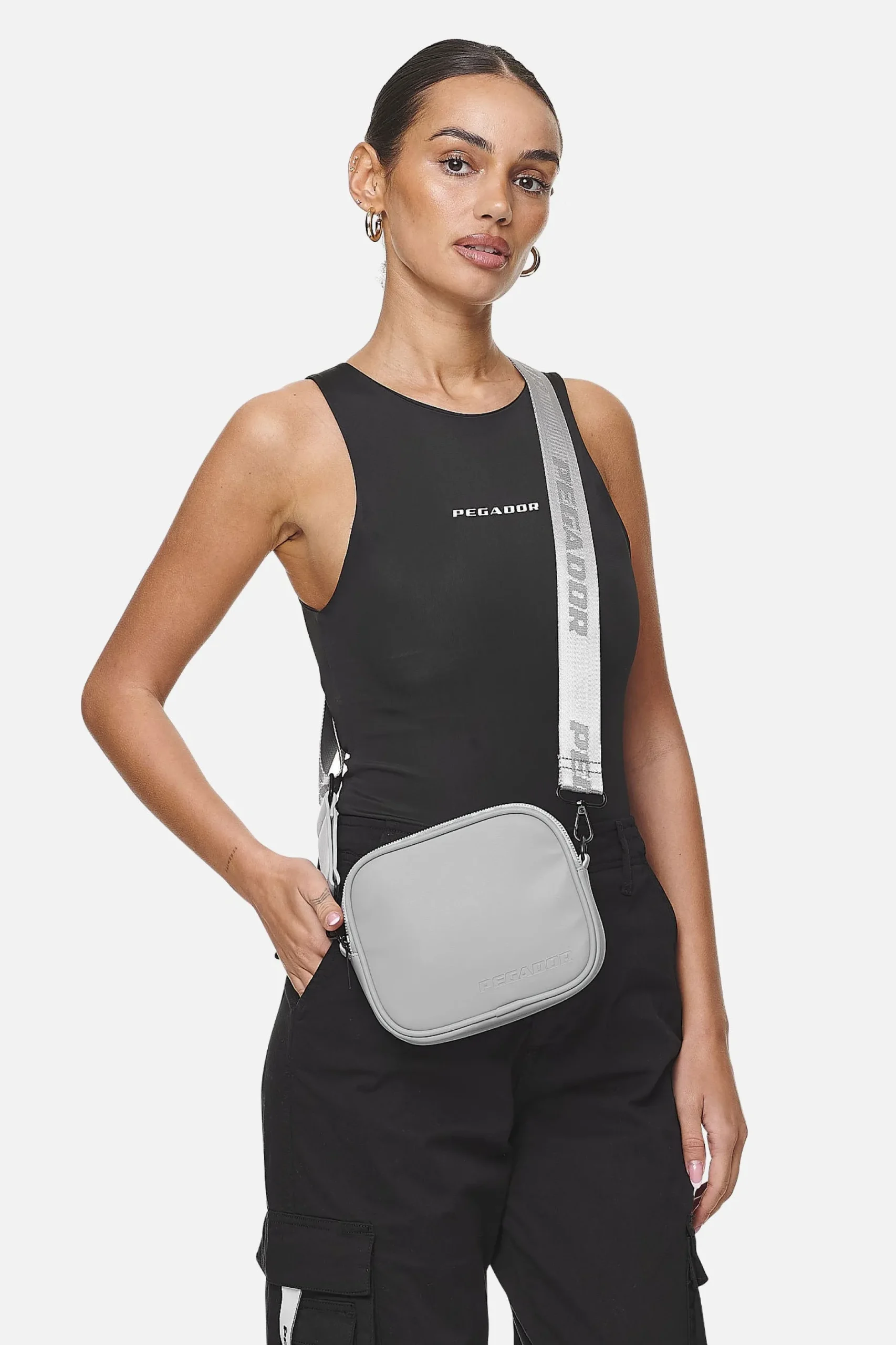 Pegador Skibo Logo Faux Leather Shoulder Strap Bag