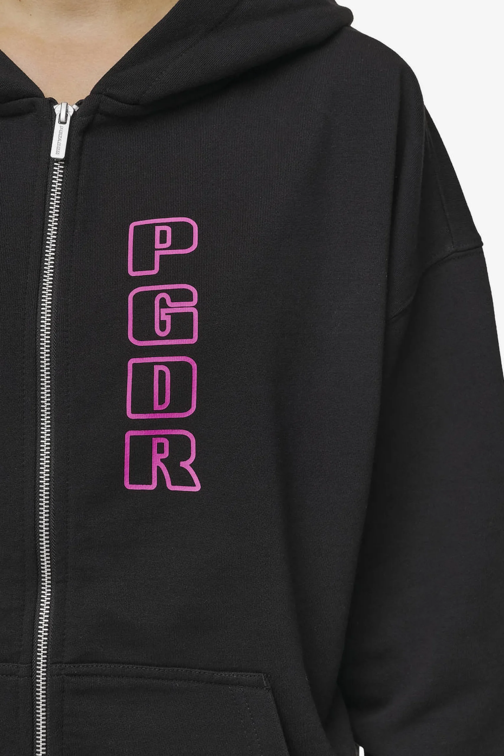 Pegador Skyla Oversized Sweat Jacket Heavy Washed Black