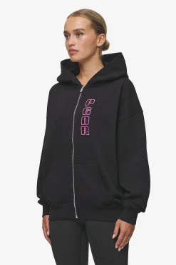 Pegador Skyla Oversized Sweat Jacket Heavy Washed Black
