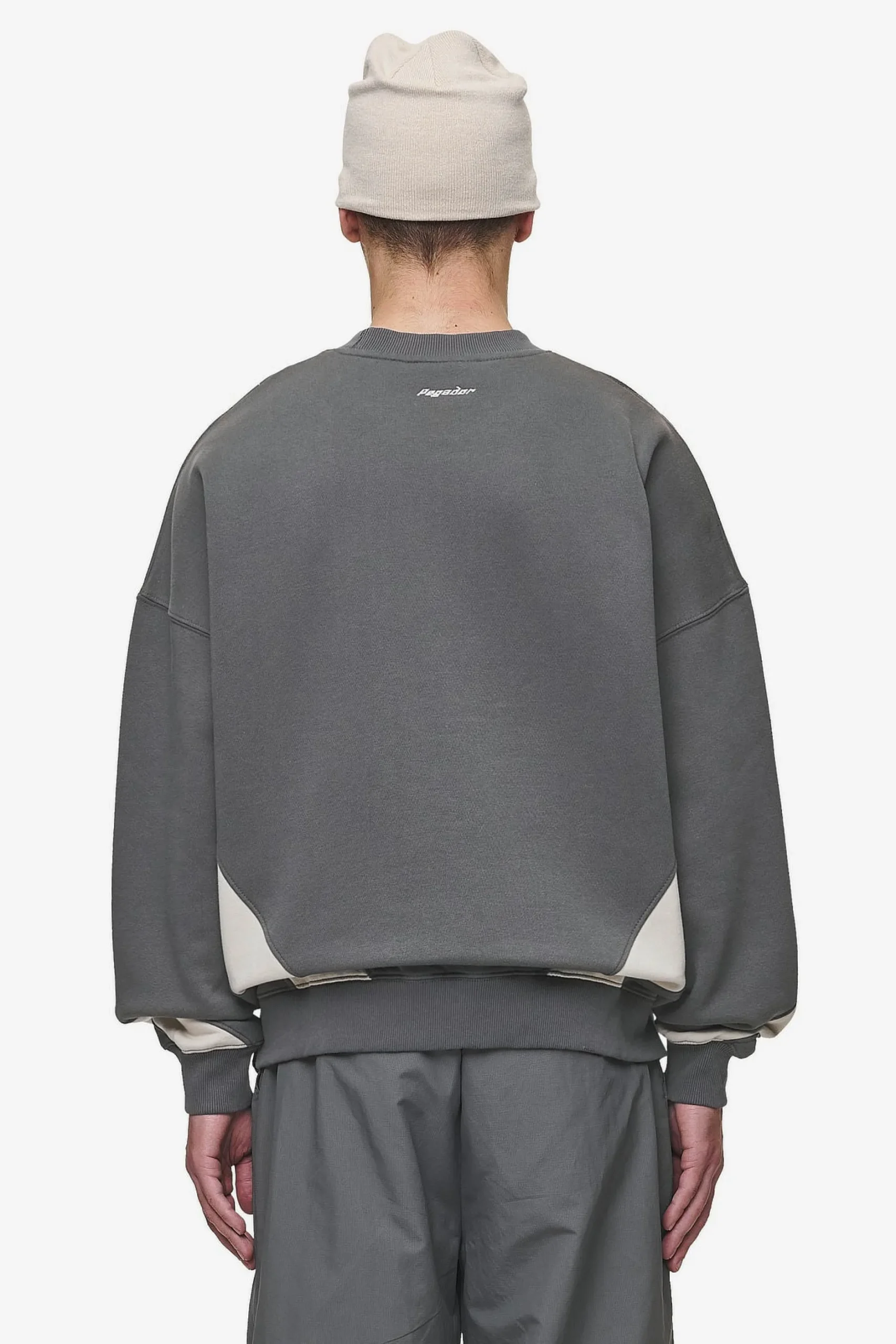 Pegador Slick Boxy Sweater Washed Anthracite