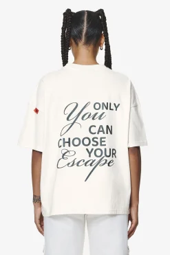 Pegador Sona Heavy Oversized Tee Washed Salty Cream