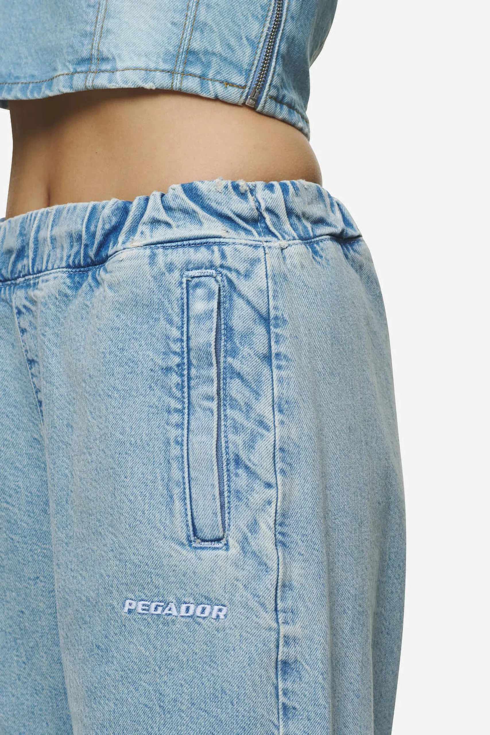 Pegador Soria Loose Fit Jeans Washed Pale Blue