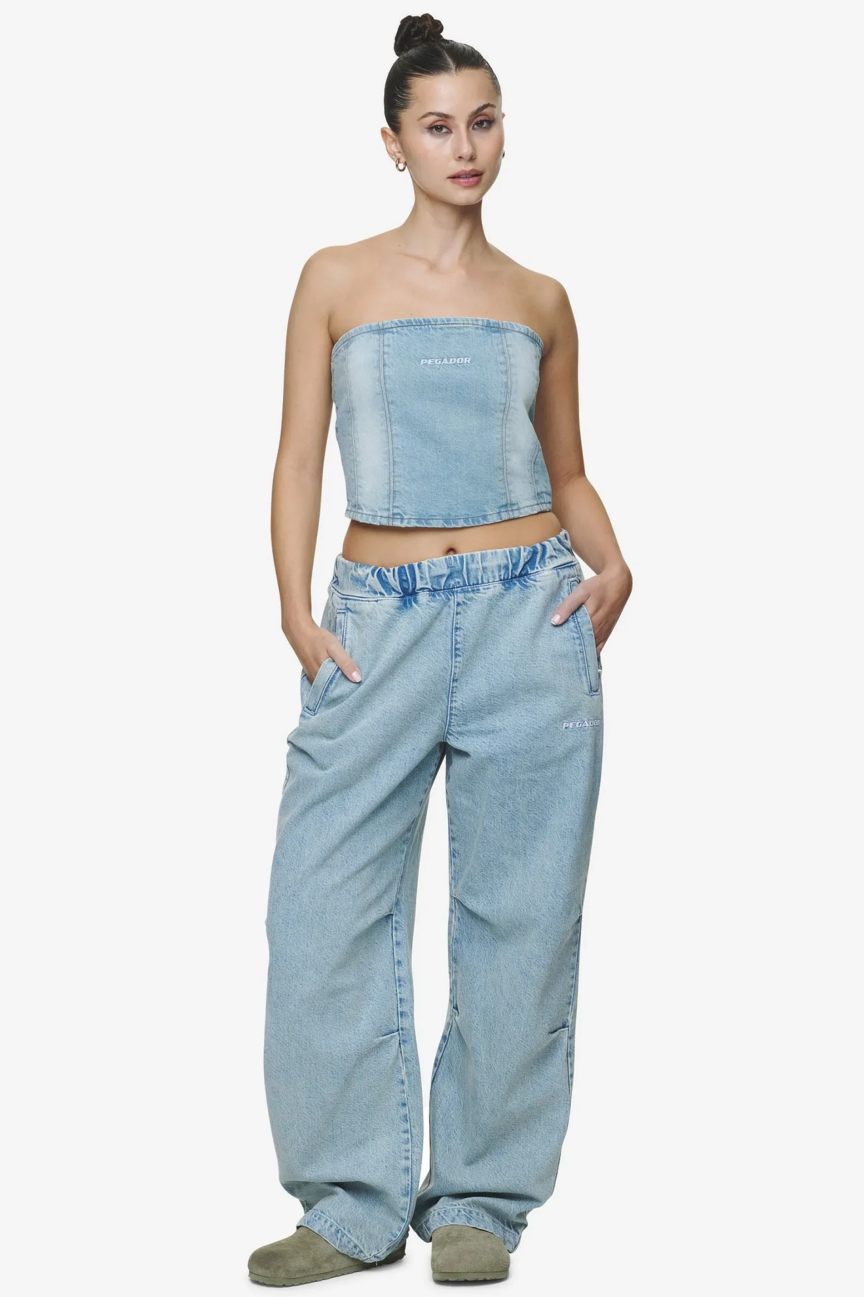 Pegador Soria Loose Fit Jeans Washed Pale Blue