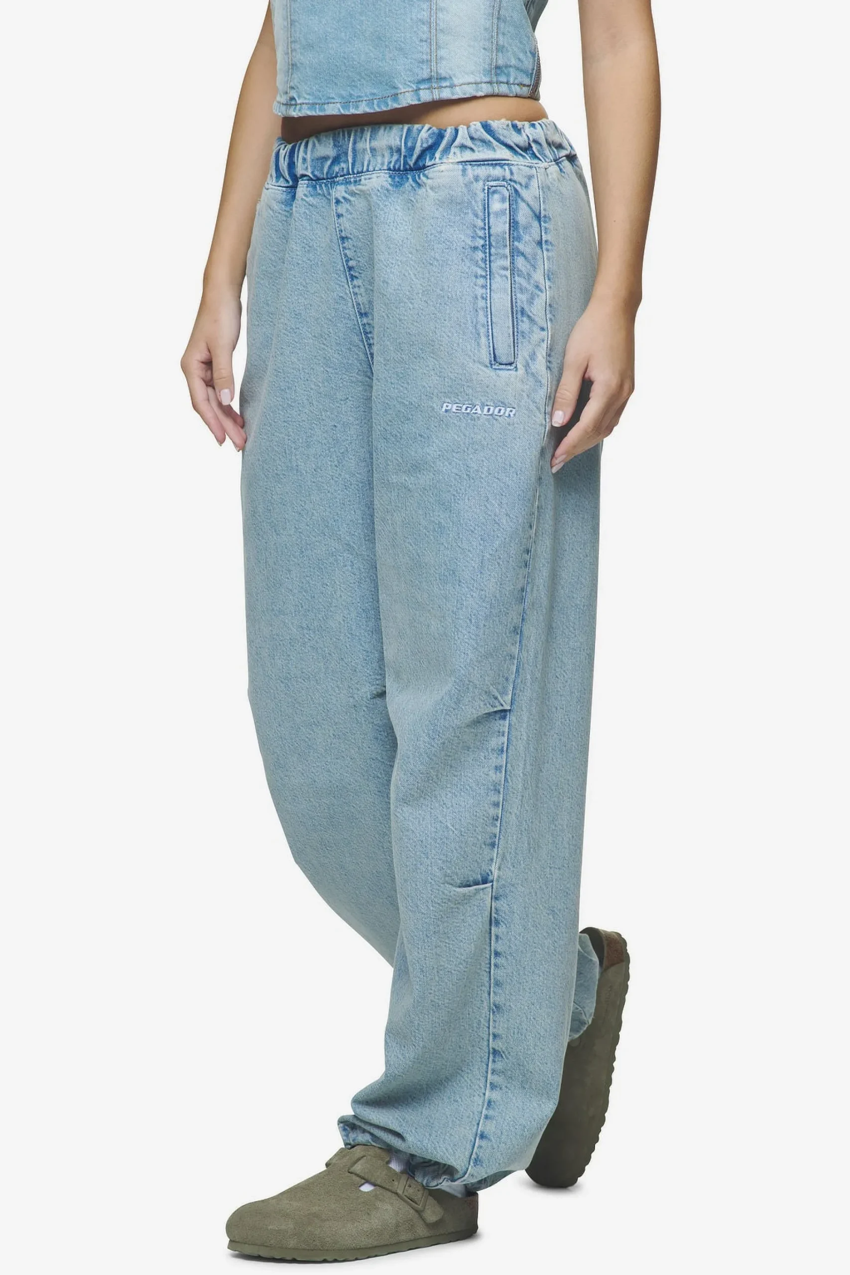 Pegador Soria Loose Fit Jeans Washed Pale Blue