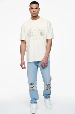 Pegador Stokes Oversized Tee Vintage Washed Unbleached