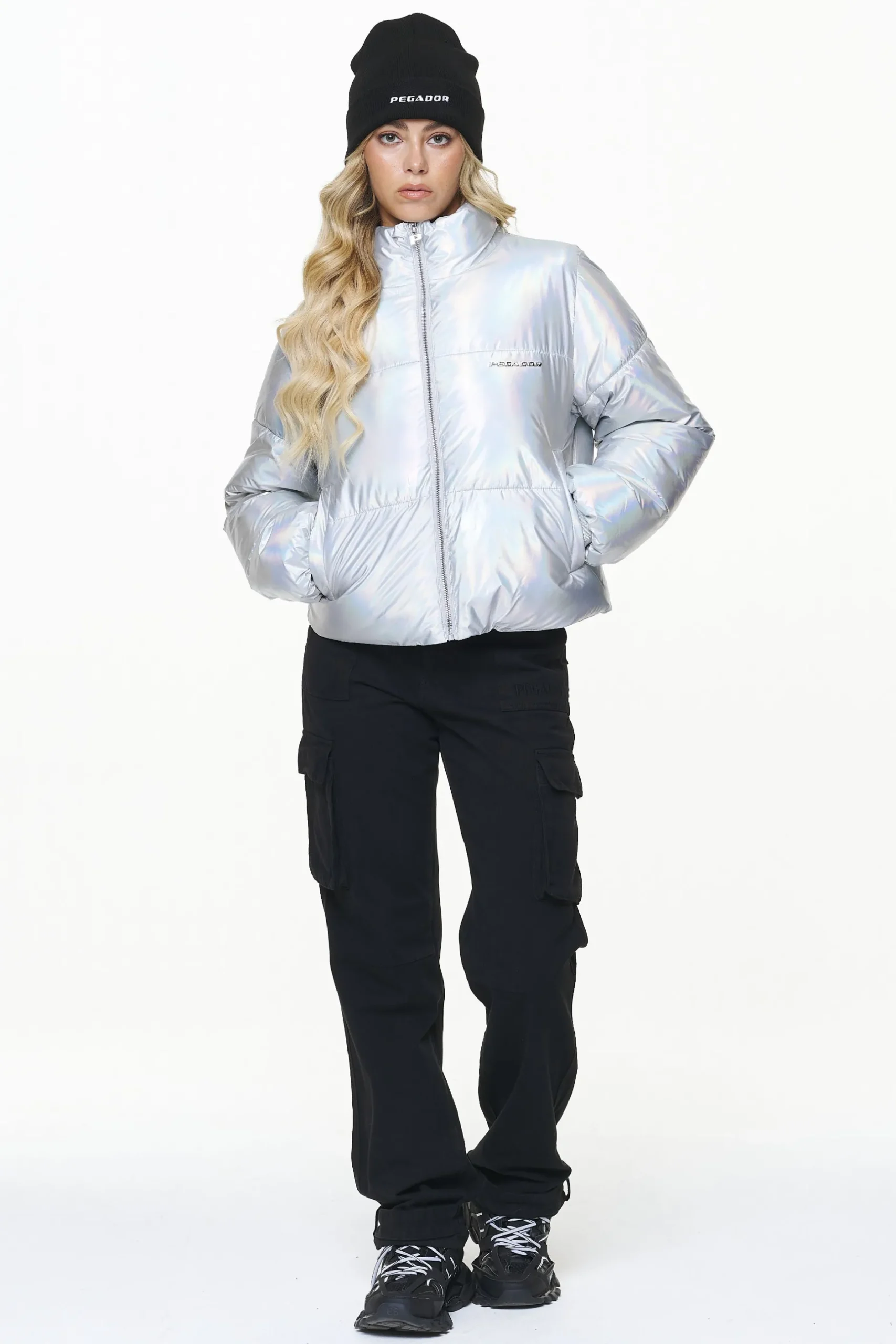 Pegador Sugar Future Puffer Jacket Chrome