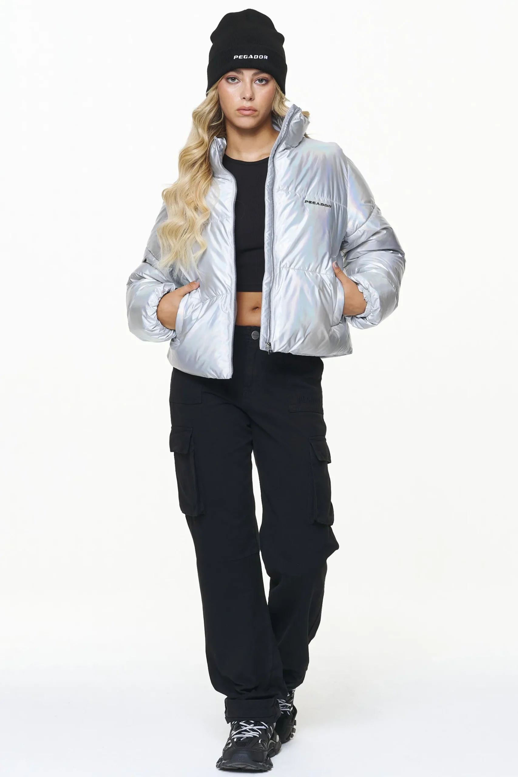 Pegador Sugar Future Puffer Jacket Chrome