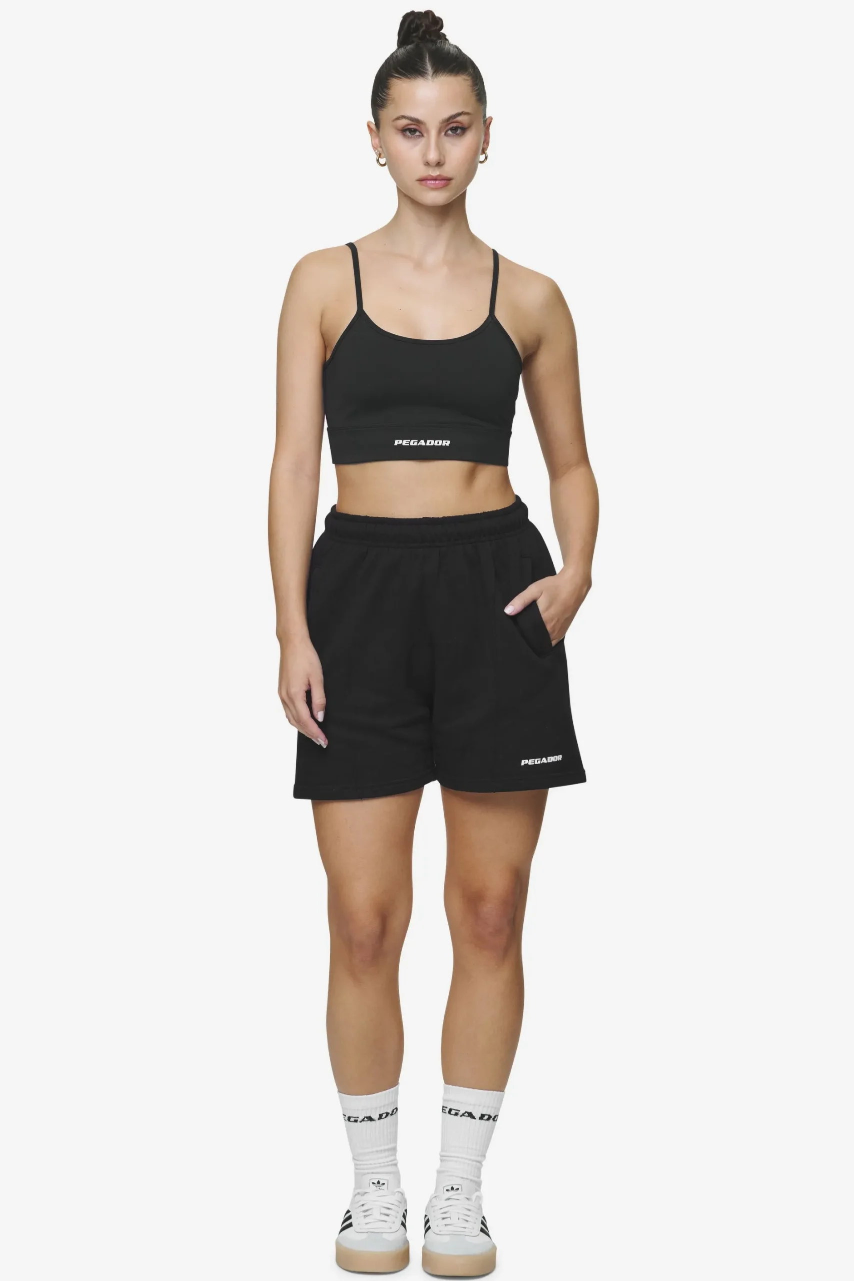 Pegador Sully High Waisted Shorts White Gum