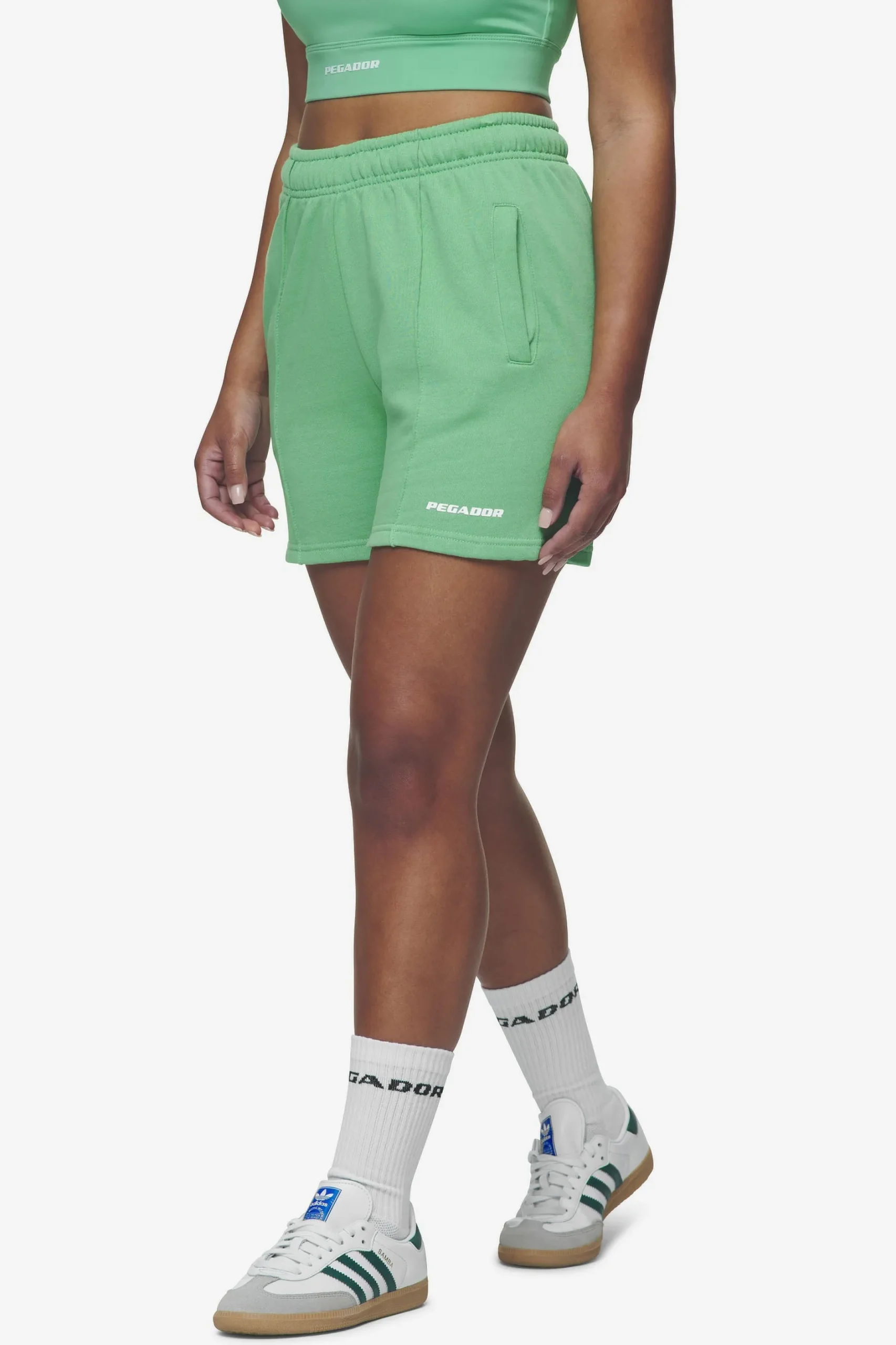 Pegador Sully High Waisted Shorts White Gum