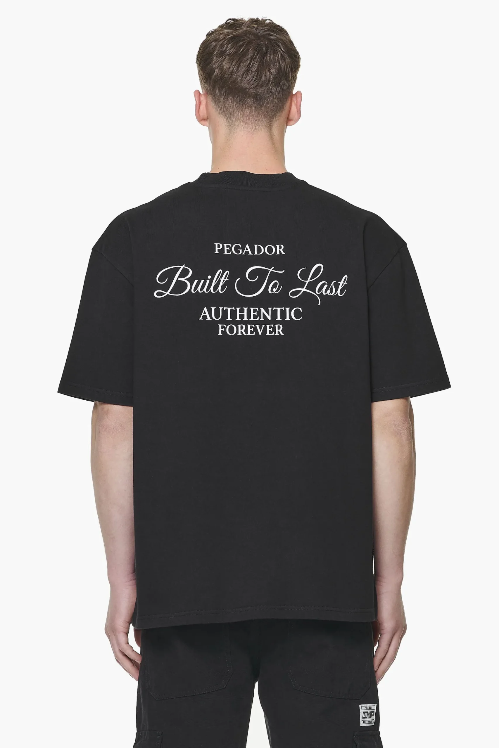 Pegador Tavery Oversized Tee Vintage Washed Onyx Black