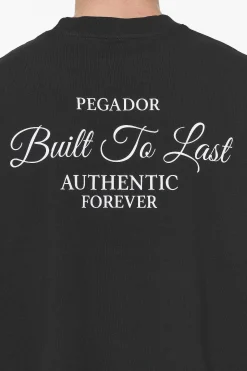 Pegador Tavery Oversized Tee Vintage Washed Onyx Black
