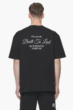 Pegador Tavery Oversized Tee Vintage Washed Onyx Black