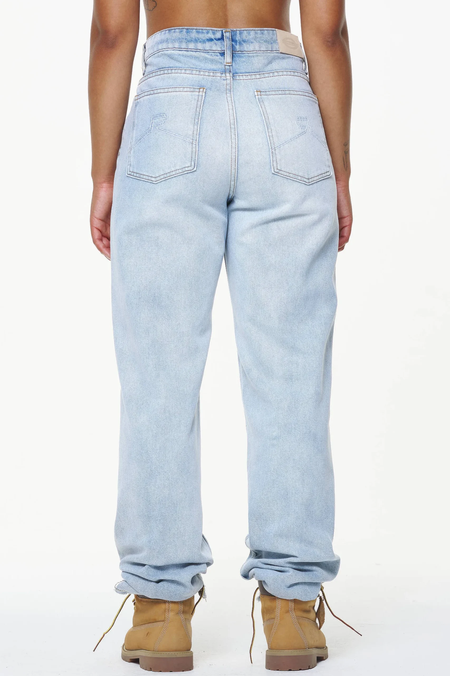 Pegador Terrance Wide Jeans Washed Light Blue