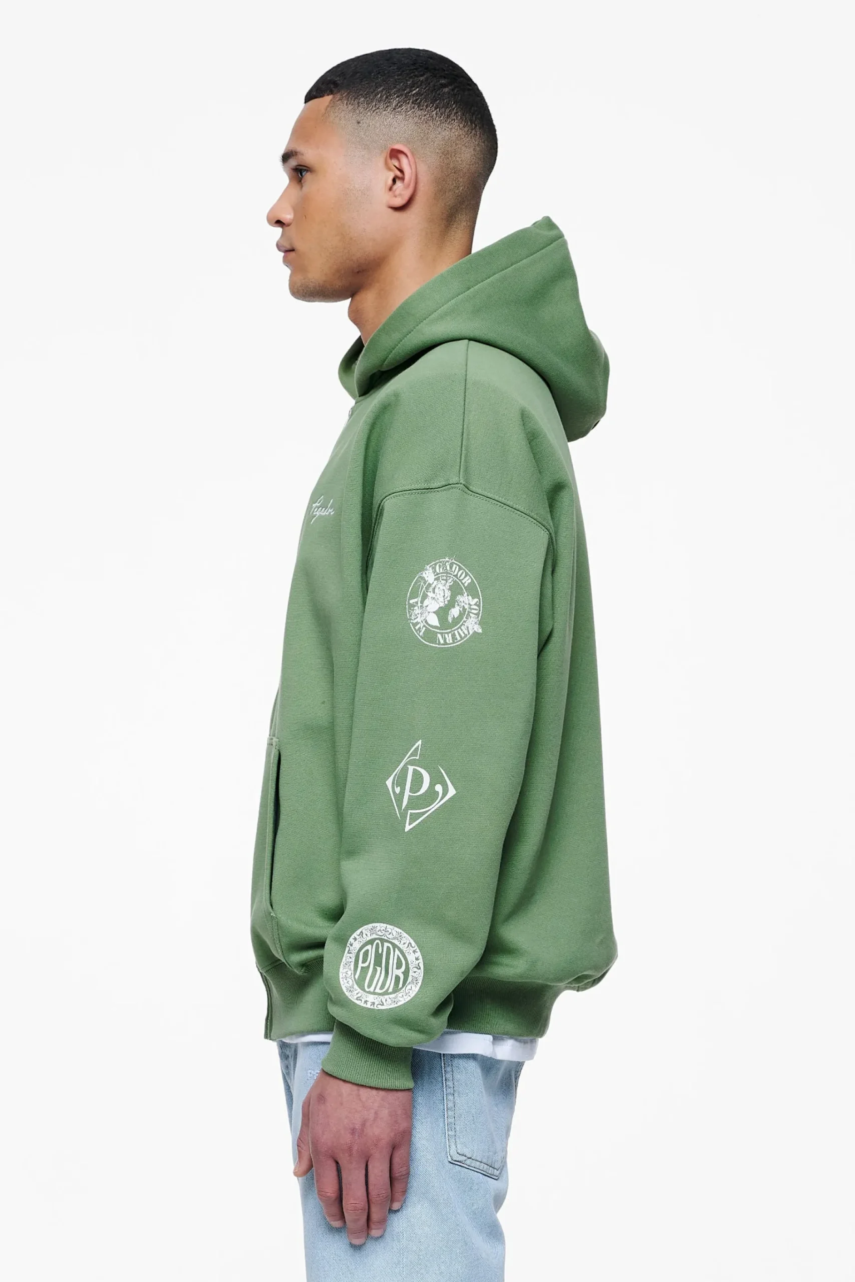 Pegador Teston Sweat Jacket Vintage Washed Cypress Green