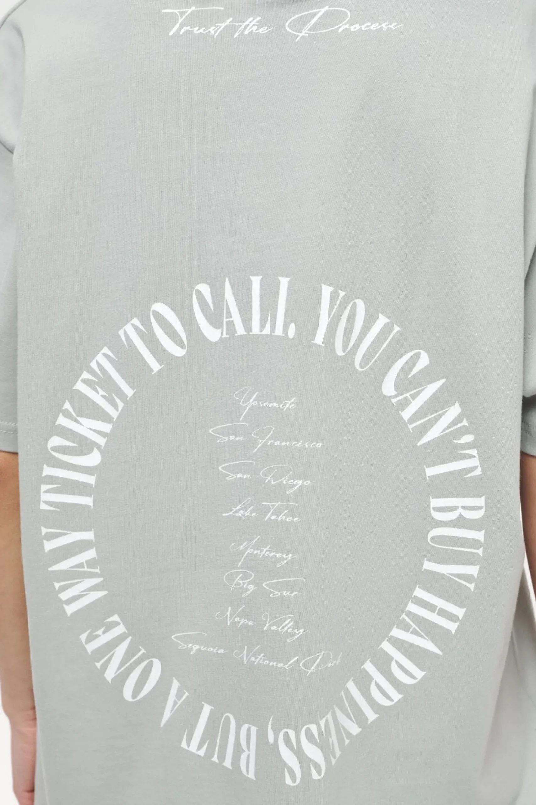 Pegador Topa Oversized Tee Vintage Washed Quiet Gray