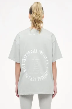 Pegador Topa Oversized Tee Vintage Washed Quiet Gray