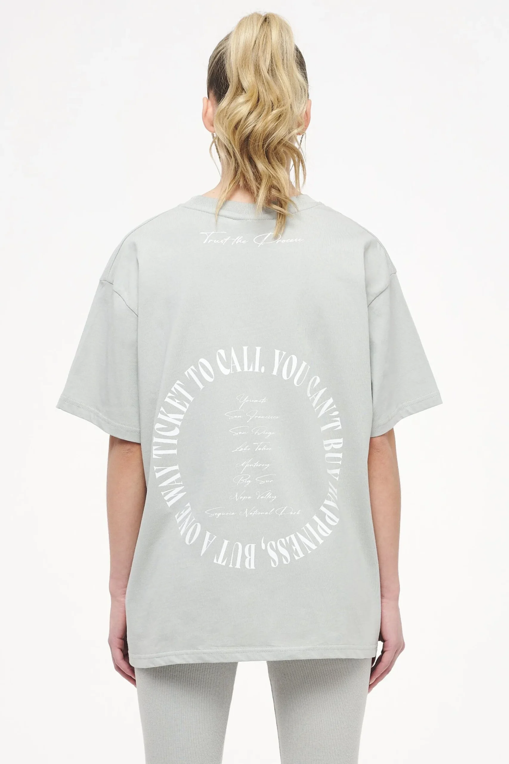 Pegador Topa Oversized Tee Vintage Washed Quiet Gray