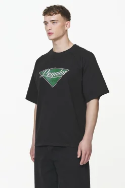 Pegador Trafford Raglan Boxy Tee Vintage Washed Onyx Black