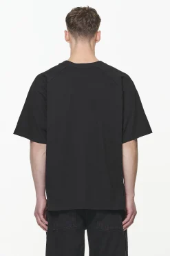 Pegador Trafford Raglan Boxy Tee Vintage Washed Onyx Black