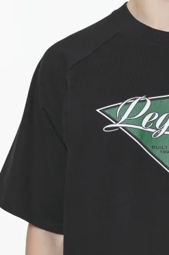 Pegador Trafford Raglan Boxy Tee Vintage Washed Onyx Black