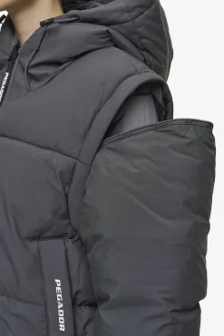 Pegador Trixy 4 In 1 Reversible Puffer Jacket Anthracite