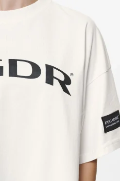 Pegador Troms Heavy Oversized Tee Washed Salty Cream