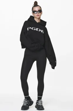 Pegador Troms Oversized Cropped Hoodie Black
