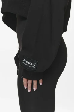Pegador Troms Oversized Cropped Hoodie Black